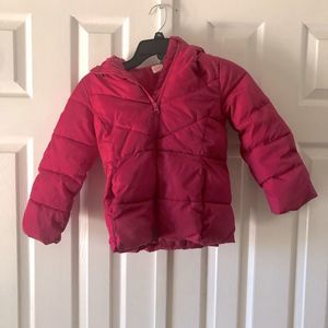 Wonder Nation pink quilted thick lined puff jacket size XS (4-5)